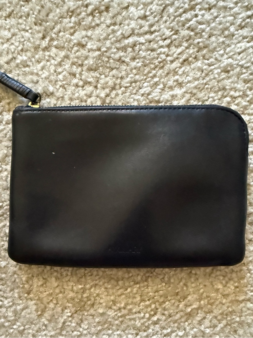 Auxiliary Black Leather Pouch